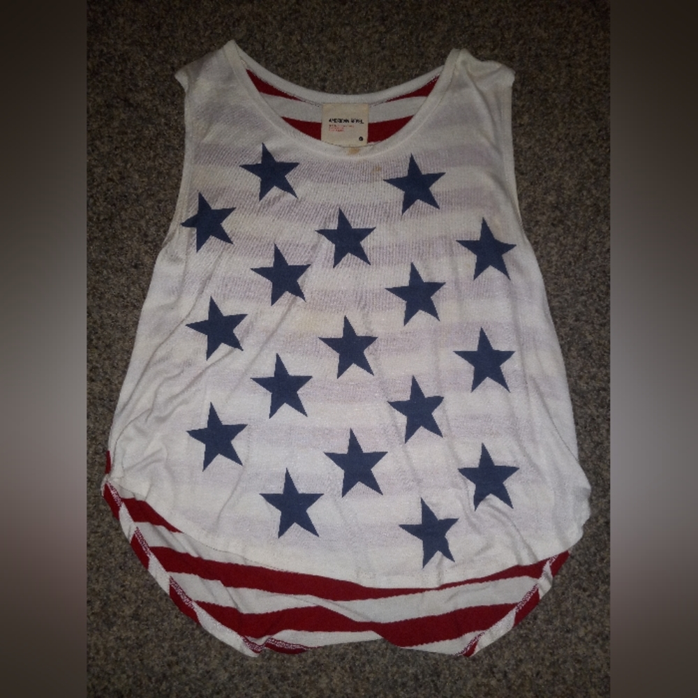 American Flag Flowy Tank